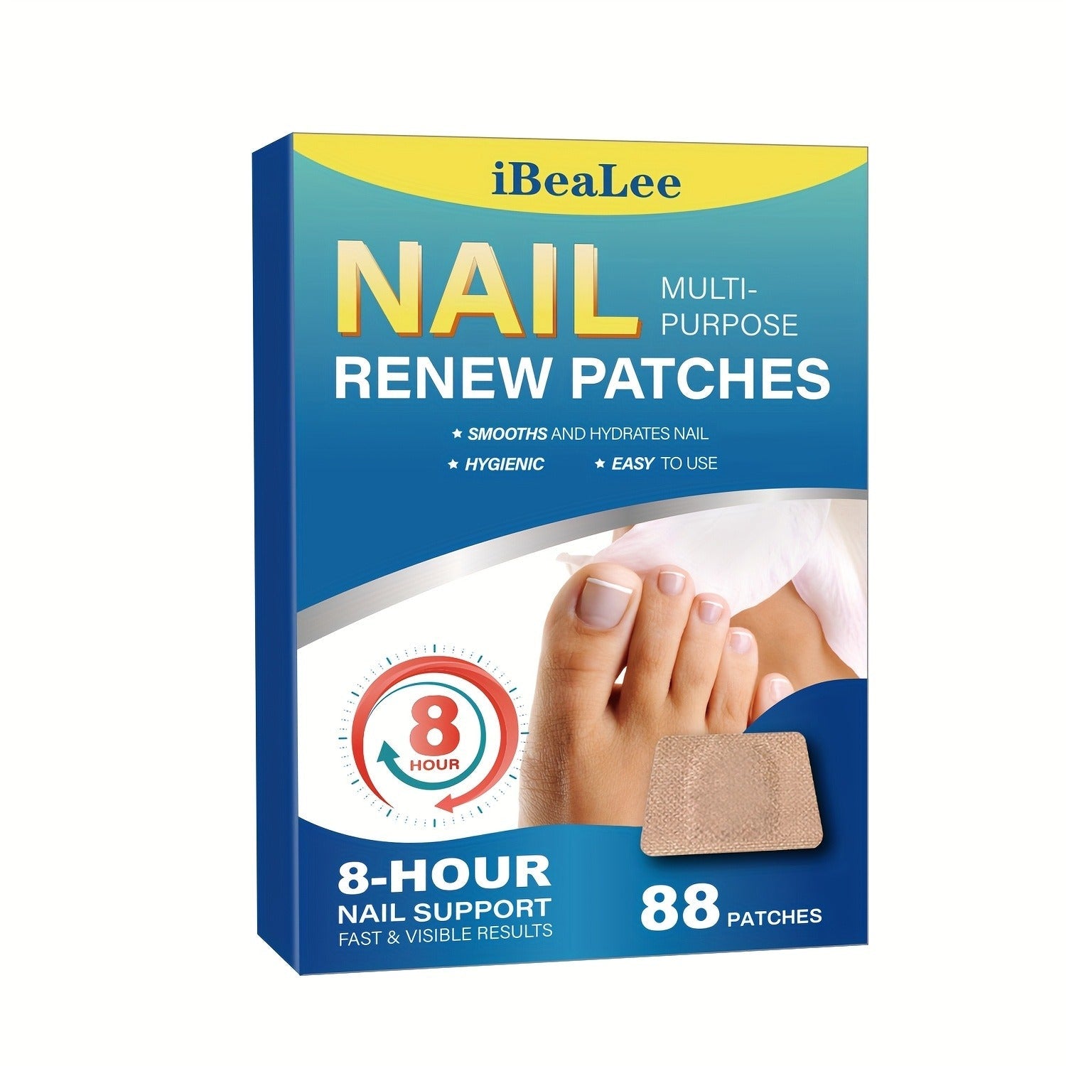 Nail Repair Patches 88Pcs ¨C Protective Nail Strengthening Stickers for Fragile, Thin, Cracked Toenails & Fingernails | Works for Men & Women, Easy Peel-and-Stick Nail Care Treatment