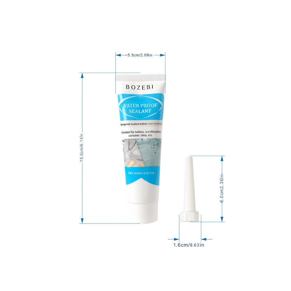 Waterproof Tile Grout Sealant Gap Filler for Kitchen & Bathroom ¨C Odorless Strong Adhesive Tile Refill Agent for Sink Floor Wall Cracks, White 100g (3-Pack)