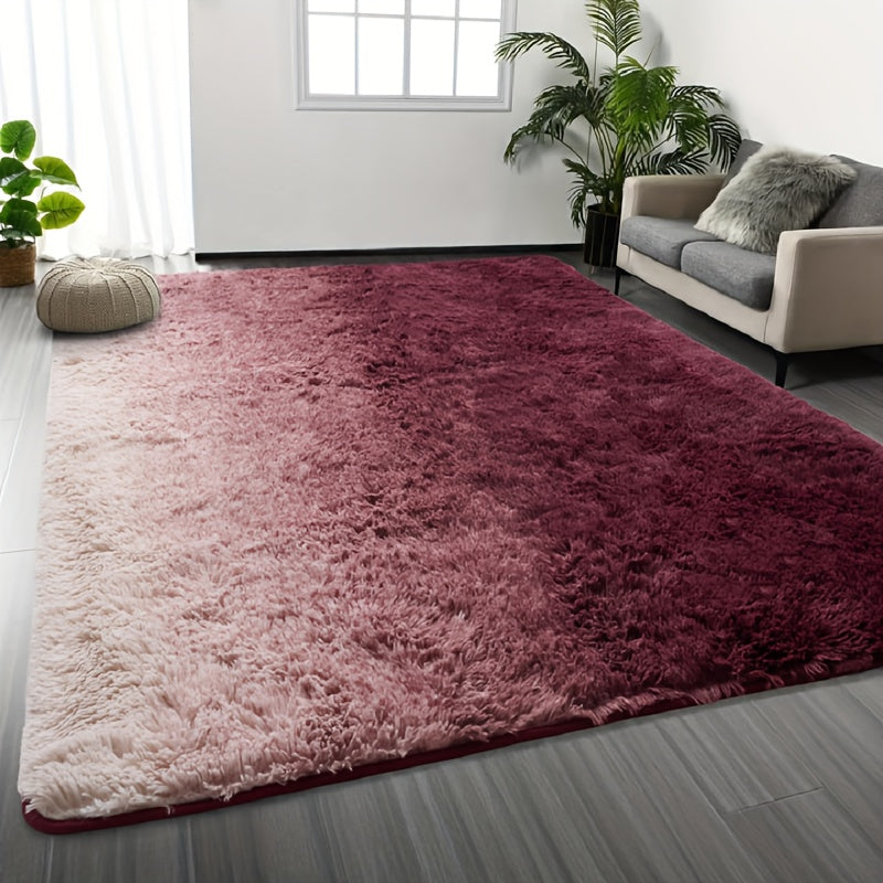 Shaggy Plush Area Rug - Soft Fluffy Carpet for Living Room, Bedroom & Sofa | Non-Slip Machine Washable Tie-Dye & Solid Color Long Pile Rug | Luxury Home Decor Floor Mat in Multiple Sizes & Colors