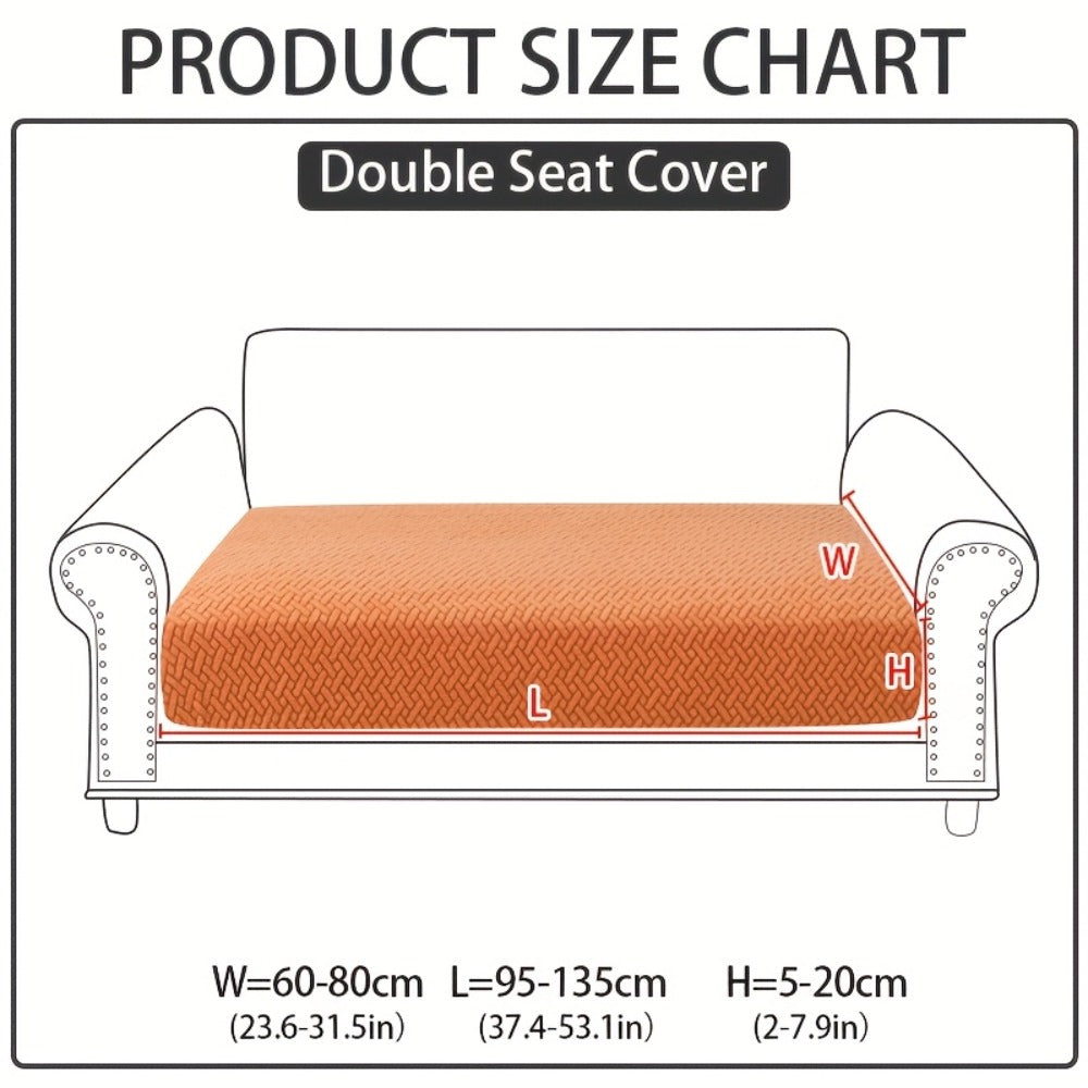 Jacquard Stretch Sofa Cover Non-Slip | Elastic Wear-Resistant Couch Slipcover, Polyester Jacquard Fabric, 1 to 4 Seat Sectional L-Shape, Armrest Backrest, Machine Washable