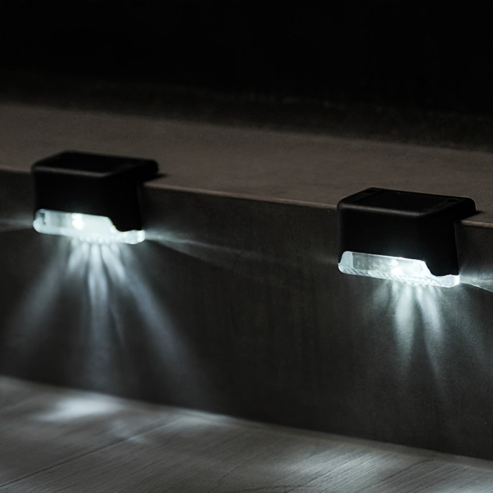 Solar Step Lights Outdoor Waterproof LED Stair Lights Solar Powered IP44 for Stairs Steps Fence Deck Railing Terrace Garden Backyard Pathway White Light 32 Pack