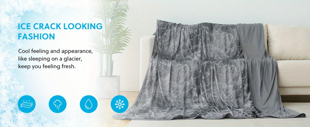 Cooling Blanket Summer Quilt - Breathable Moisture-Wicking Thin Blanket 30% Polyester 70% Nylon, Physical Cooling for Bedroom Office Dorm, Tie-Dye & Pattern Designs