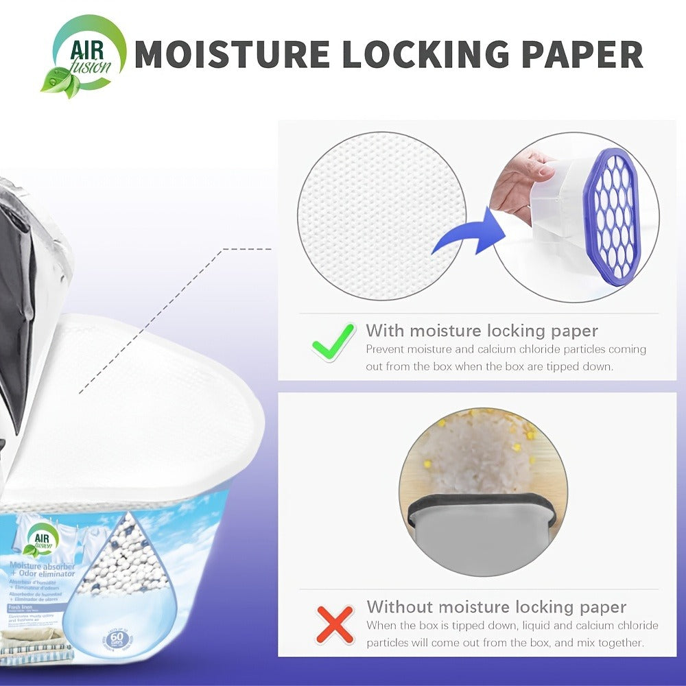 Moisture Absorber Dehumidifier Box 6-Pack ¨C Odor Eliminator & Humidity Controller for Closet, Bathroom, Kitchen, Pantry, Boat & RV ¨C Lavender Vanilla, Fresh Linen, Jasmine Blossom, Bamboo Charcoal