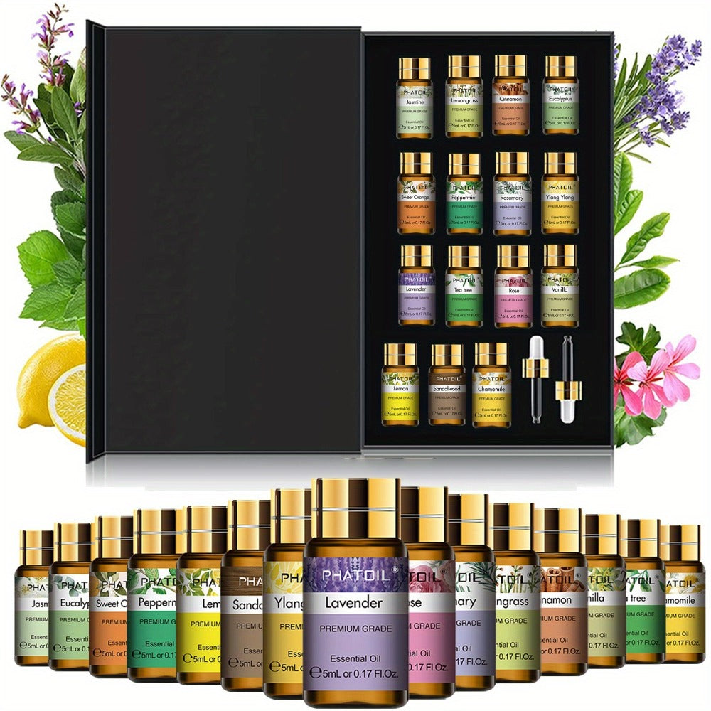 Essential Oil Kit 15pcs ¨C 5ml Aromatherapy Gift Set for Diffuser, Humidifier & Candle Making | Mother's Day, Christmas, Valentine's Day Gift