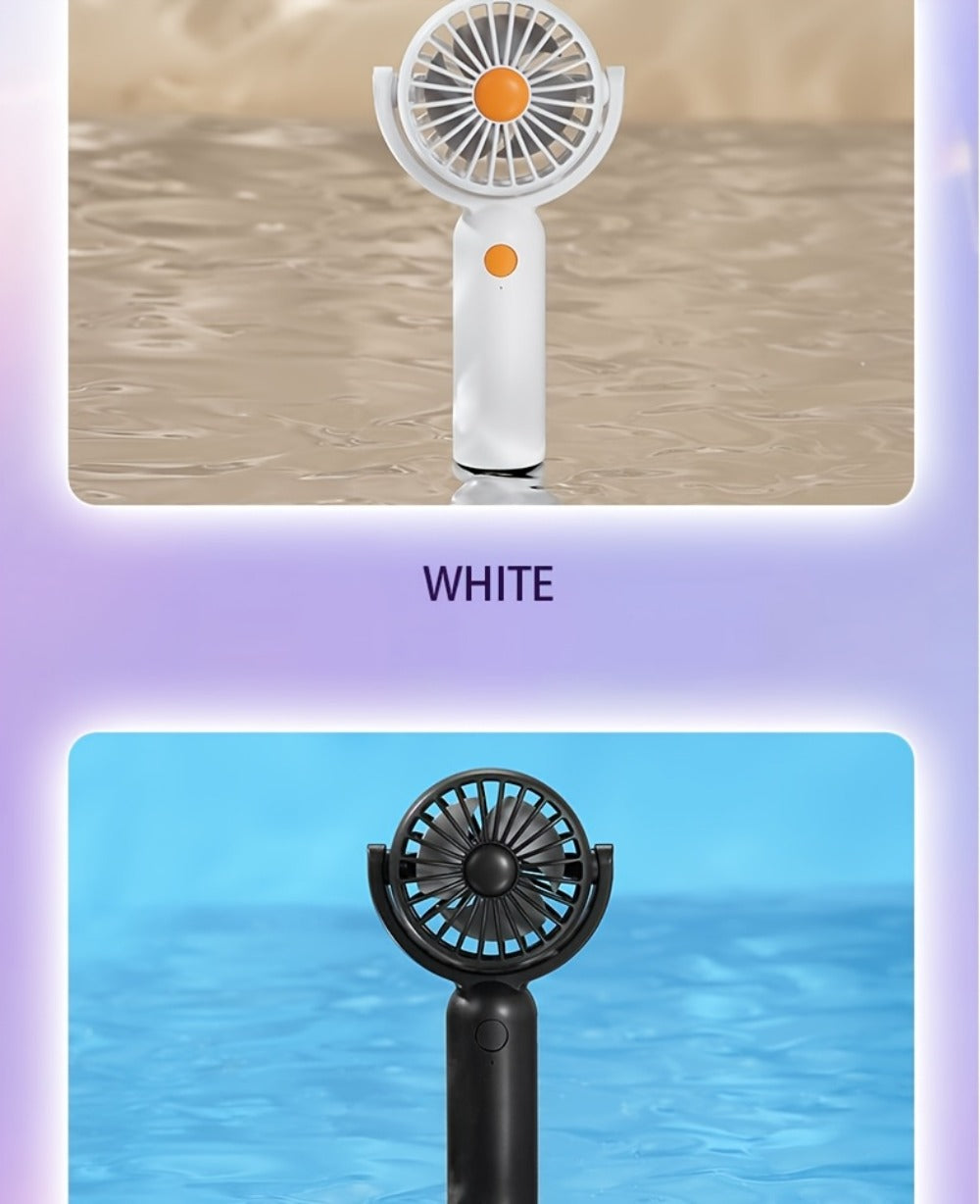 Handheld Fan Mini USB-C Rechargeable 3 Speed 180 Degree Adjustable Portable Personal Fan for Indoor Outdoor Travel Summer Cooling Gift 3 Pack 6 Pack Black Pink Purple