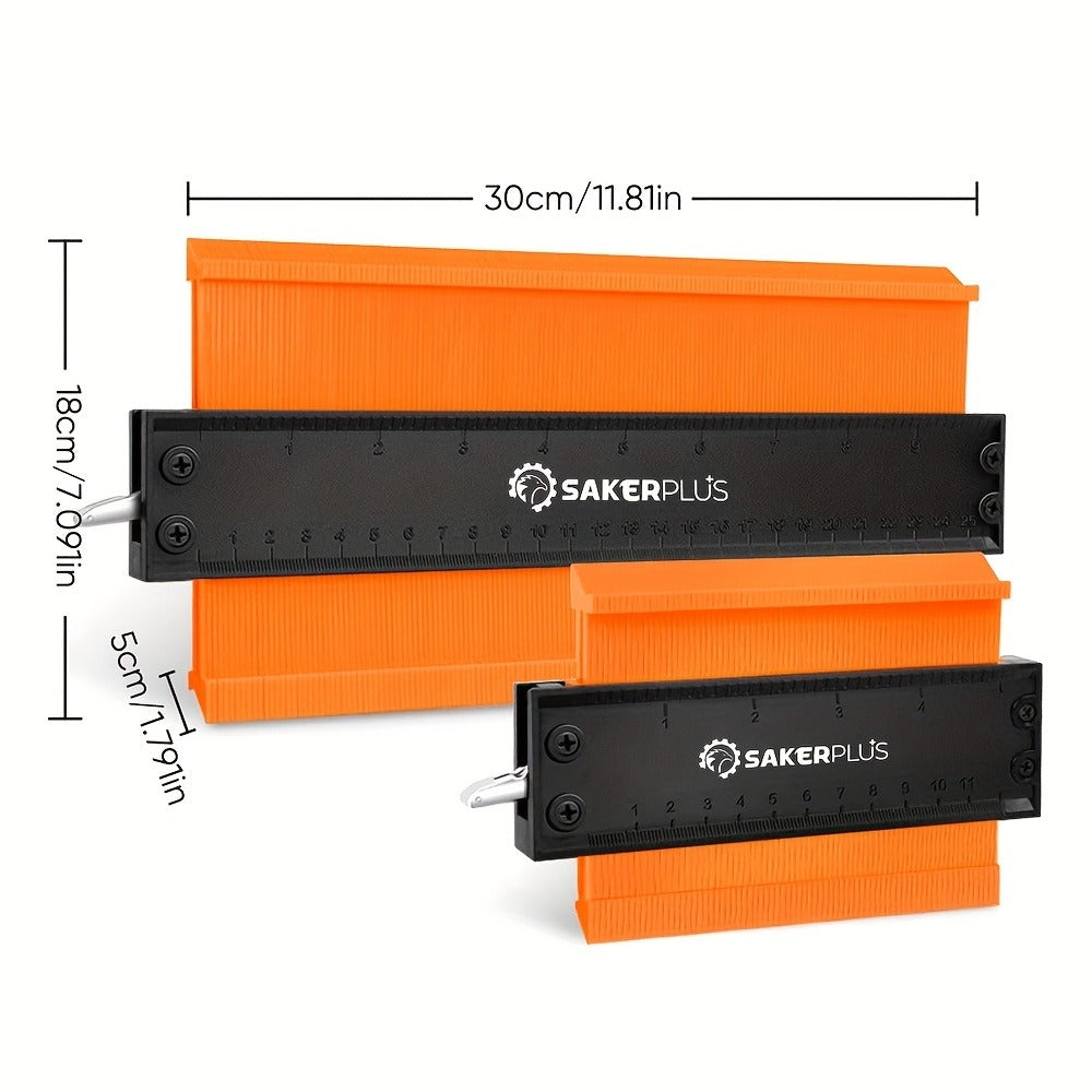 Contour Gauge Profile Tool with Lock ¨C 6 Inch & 11 Inch Shape Duplicator for Flooring, Tile, Woodworking, Carpet Cutting & Irregular Shape Tracing