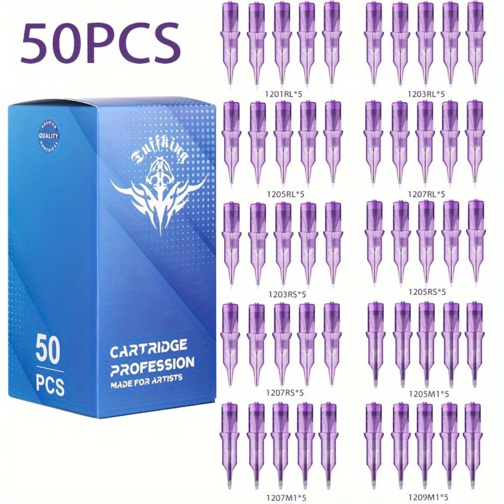 Disposable Tattoo Needles Mixed Size Sterilized RL RS M1 0.35mm ¨C Safety Tattoo Needle Set for Tattoo Artists and Beginners, Body Art Supplies 30 40 100 Piece Bulk Pack