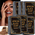 African Black Soap Bars ¨C Moisturizing Body & Face Cleanser with Coconut Oil, Olive Oil & Shea Butter | Rich Foam Plant Extract Skin Care Soap for Daily Use