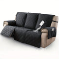 Waterproof Recliner Slipcover 3pcs Set | Non-Slip Quilted Elastic Recliner Chair Cover, Furniture Protector for Living Room Bedroom Office, 8 Colors