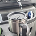 Car Electric Kettle 12V 60W 450ml Stainless Steel Keep Warm 65C Portable Heating Thermos Cup for Trucks Sedans Travel Tea Coffee Gift for Drivers Men Fathers