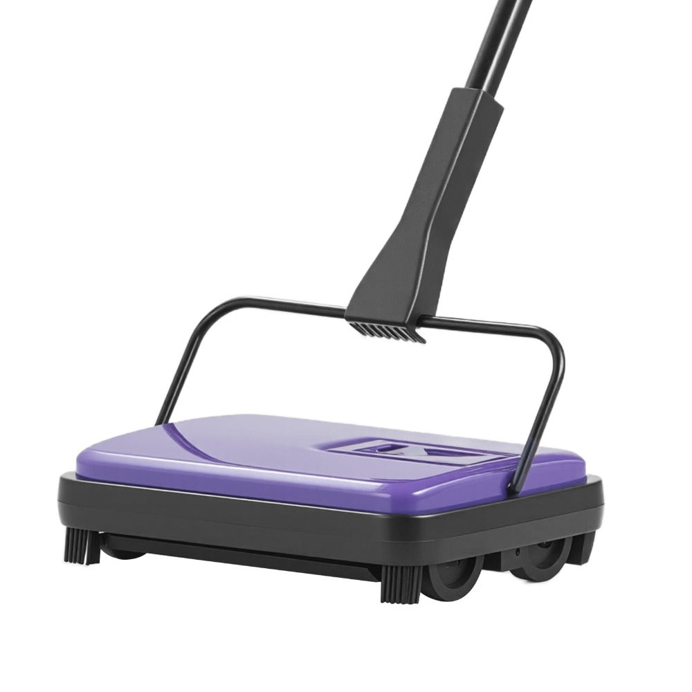 Manual Carpet Sweeper Push Non-Electric 300ml Dustbin 6.7in Width 180¡ã Rotating Head Quiet Floor Sweeper for Home Office Pet Hair Hardwood Tile