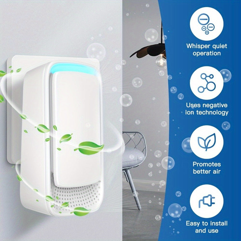 Plug-In Air Purifier Ionic ¨C Filterless & Silent Odor Neutralizer for Home, Pets, Office & Gym, Compact 24/7 Fresh Air, Zero Maintenance, Space-Saving Design, Ideal Gift (2 or 6 Pack)