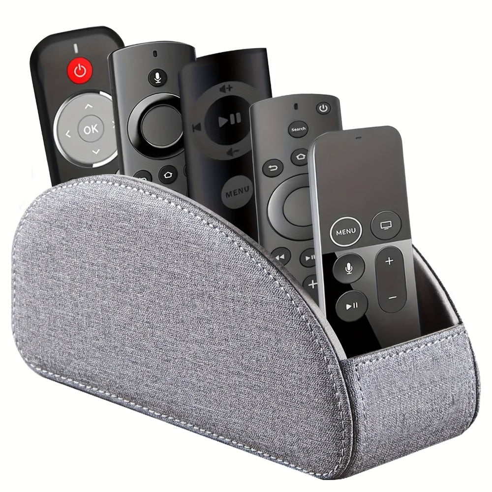 Faux Leather Desktop Organizer 5 Compartments ¨C Multifunctional Remote Control Holder Caddy, Pen Holder Storage Box for Remote Controls, Pens, Eyeglasses, Makeup Brushes & Office Stationery, 10 Styles