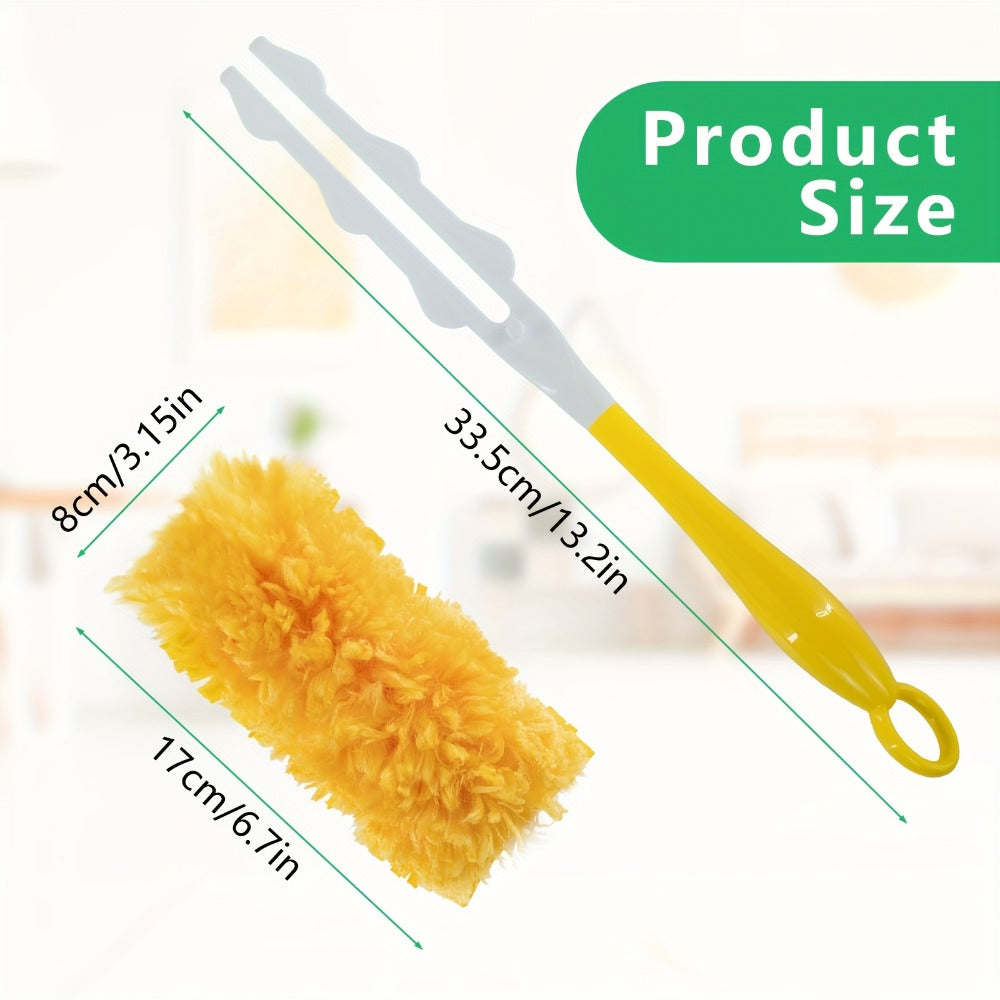 Duster Refills 360 Degree Electrostatic Microfiber Disposable Dusting Refills with Handle Compatible with Swiffer Duster for Furniture Clothing Glassware Electronics Multi-Surface 28 60 120 Count