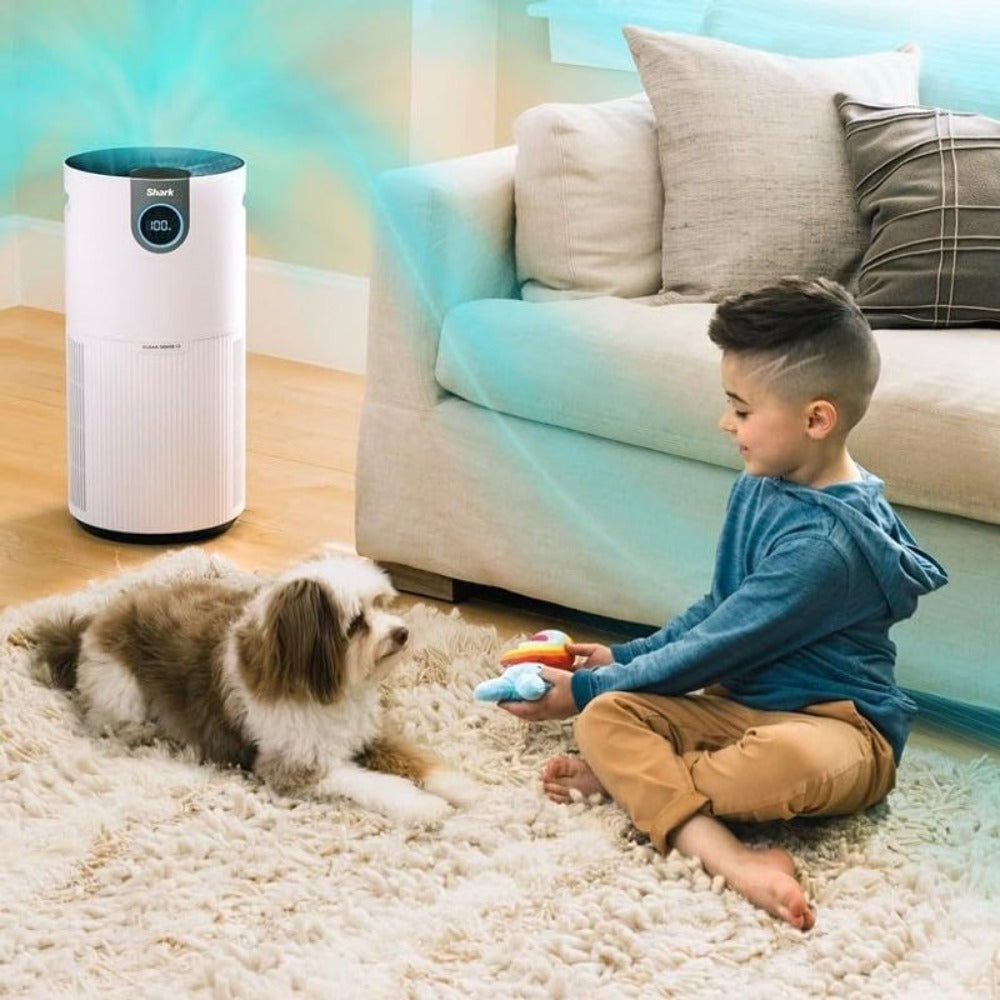 Shark NANOSEAL HEPA Air Purifier MAX ¨C Covers 1350 Sq Ft, Clean Sense IQ Auto-Adjust, Captures 99.98% Dust & Allergens, PM1/PM2.5/PM10 Sensor, 4-Speed Fan, XL Room Purifier, White, Certified Refurbished
