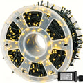500 LED Christmas String Lights 170 Feet ¨C 8 Lighting Modes with Memory Plug, Transparent Wire Outdoor Lights for Christmas Tree, Party, Balcony & Holiday Decoration ¨C Warm White & Multicolor