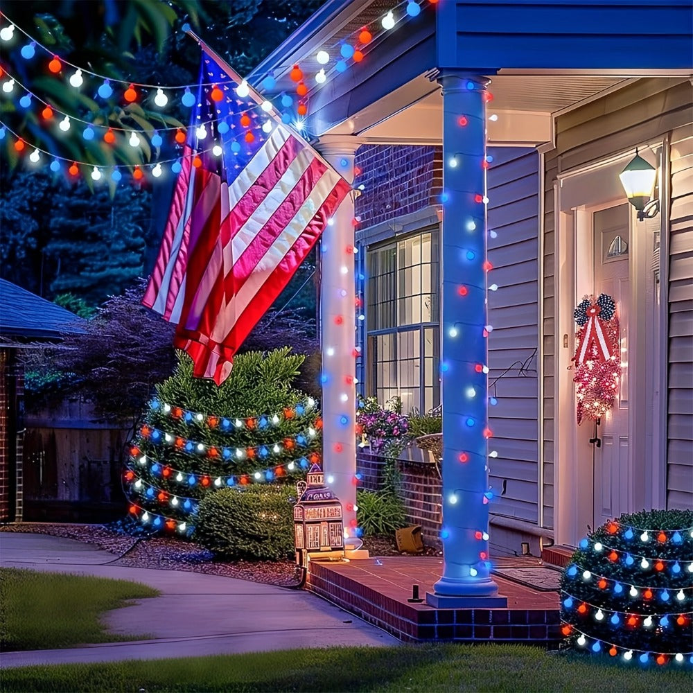 Crystal Ball String Lights 100 LED 39ft, Solar Bubble Ball Fairy Lights with 8 Lighting Modes ¡ª Outdoor Waterproof Decor for Christmas, Halloween, July 4th & Patio | Multi-Color Options