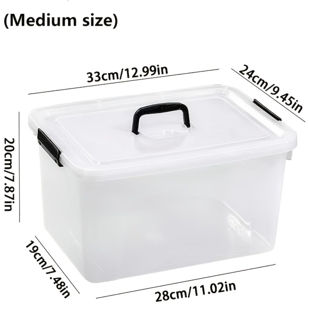 Stackable Clear Plastic Storage Bins with Lids ¨C 6 Pack Large Capacity Clip-On Lid Containers for Home, Closet, Office & Garage Organization (12.7qt / 20.8qt)