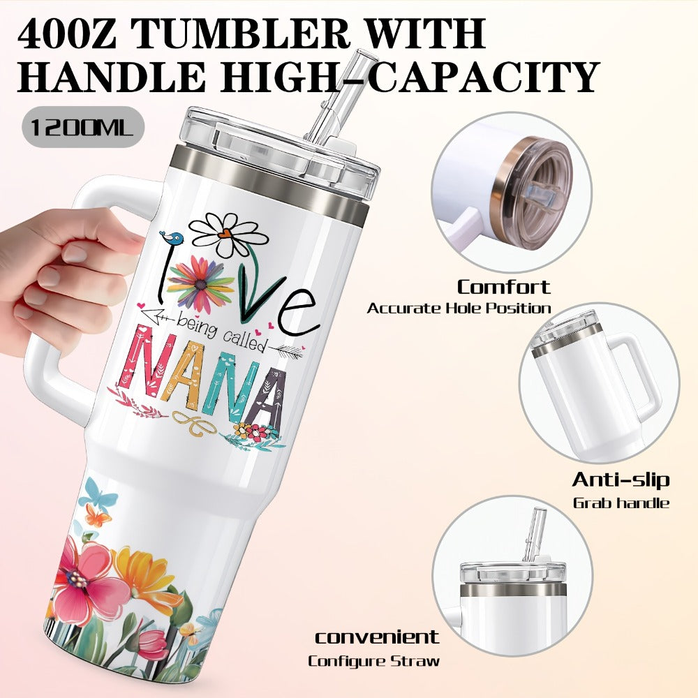 Stainless Steel Insulated Tumbler with Lid and Straw | 16oz & 40oz | Keeps Cold 24H Hot 12H | Travel Water Bottle for Car Home Office