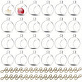 Hanging Glass Ball Candle Holders Set for Wedding Party Christmas Tree Decoration - Clear Glass Tea Light Holders with Hanging Design, Fillable Ornament Balls for Home Decor