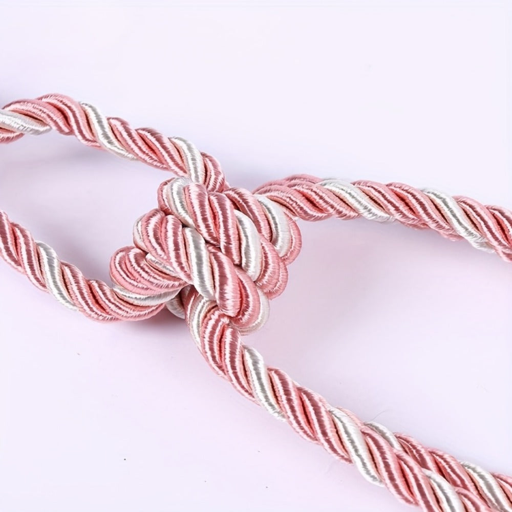 Curtain Tiebacks with Ball Tassels 4-Pack Silk Rope Curtain Ties Decorative Holdbacks for Window Dressing Home Decor