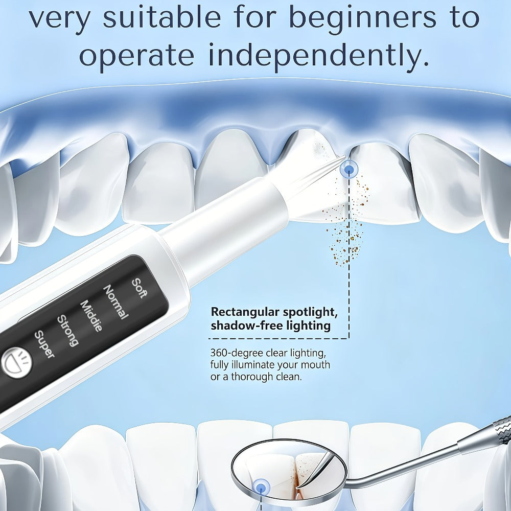 Electric Toothbrush Kit with LED Light & 5-Mode Adjustment ¨C 3 Brush Head Accessories, Deep Cleaning Oral Care Set for Home Use, Great Gift for Mother's Day, Father's Day & Birthdays