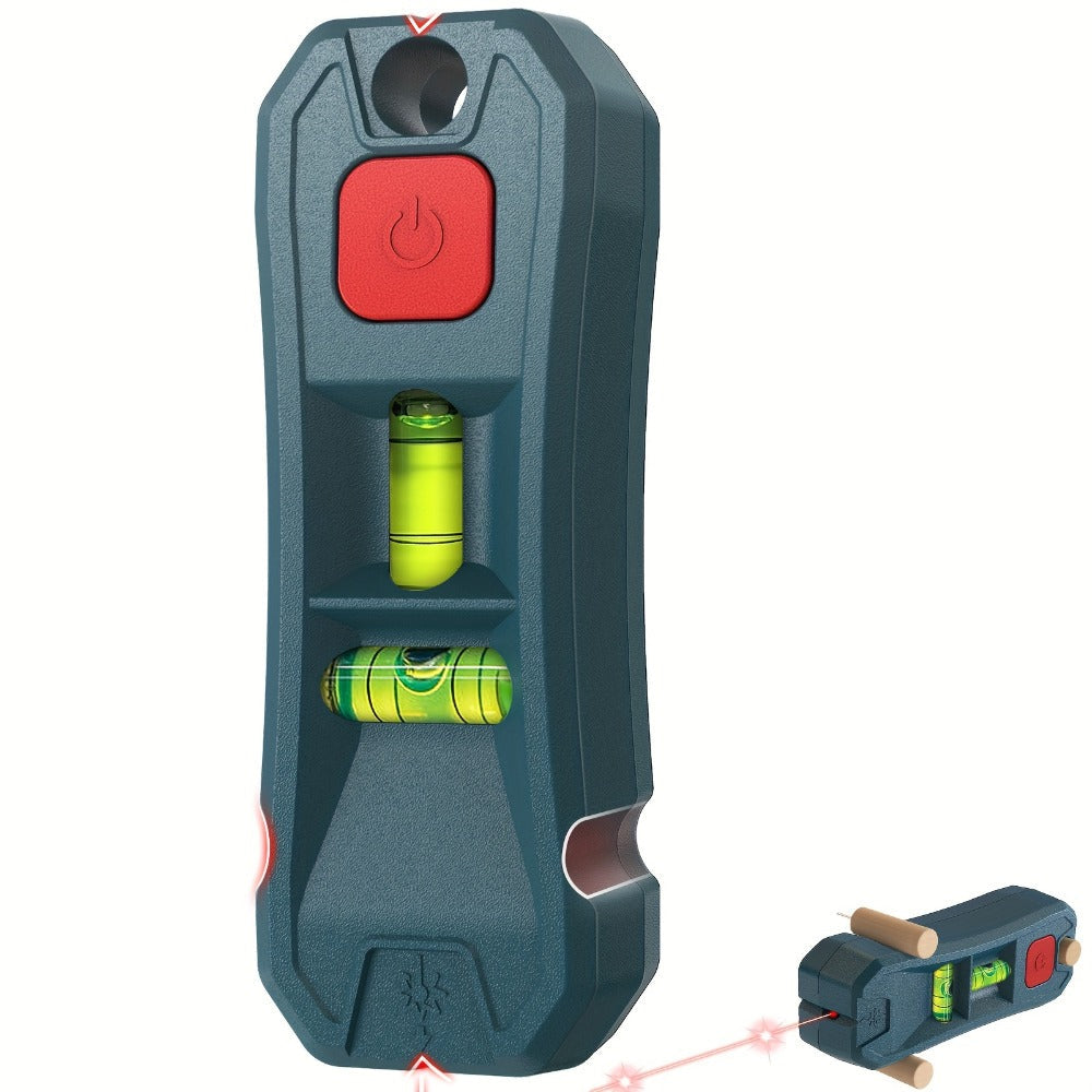 Magnetic Stud Finder with Laser Level ¨C High Brightness Laser Marker, Horizontal & Vertical Bubble Level, Wall Detector for Drywall & Wood, Nail Locator for Hanging Pictures & Home Renovation