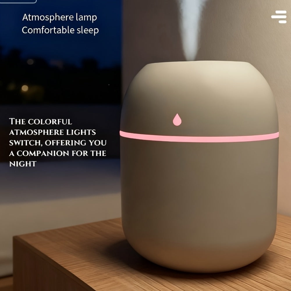 Aromatherapy Mist Humidifier USB Powered Night Light Low Noise Energy Efficient for Indoor Car Air Refreshing Plant Health Calming Body Mind Bedroom Office 2pcs