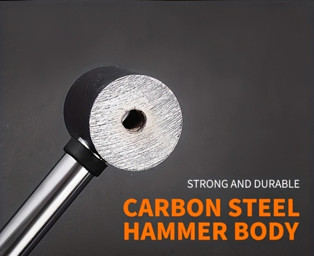 Double-Head Rubber Mallet ¨C Plastic Installation Hammer with Rubber Handle, Rebound-Proof Soft Mallet for Floor Installation, Tile, Jewelry, Leather Crafts & Woodworking (25/30/35/40mm)