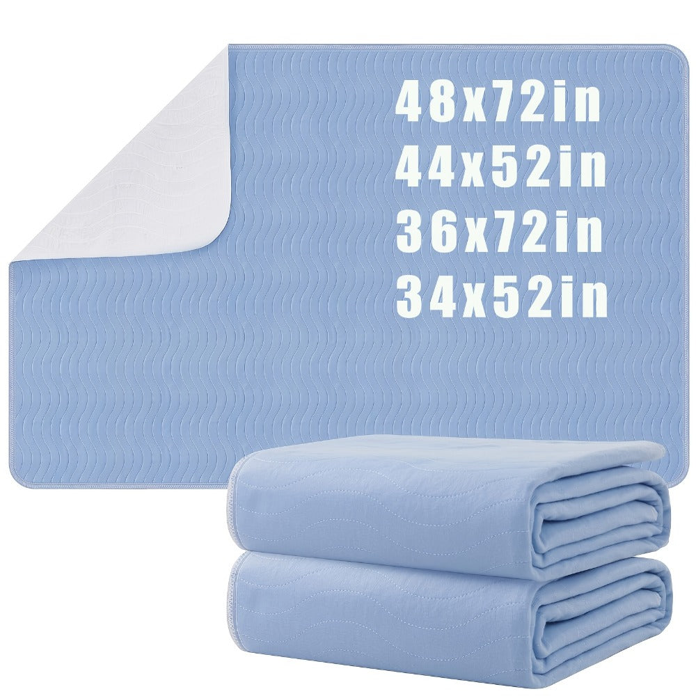 Washable Waterproof Bed Pads 2 Pack - Heavy Absorbency Reusable Incontinence Mattress Protector for Adults, Elderly & Pets | Bed, Sofa, Chair