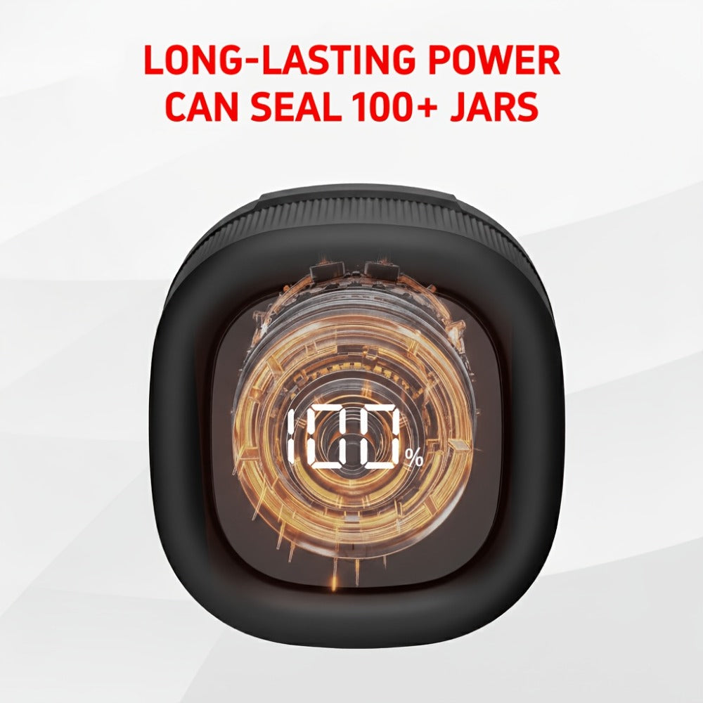 Electric Jar Vacuum Sealer 3-in-1 with 14 Sealing Lids ¨C One-Button Leak-Proof Vacuum Sealing Machine for Food Storage, Fits Regular & Wide Mouth Jars, Wine Plug & Bag Included