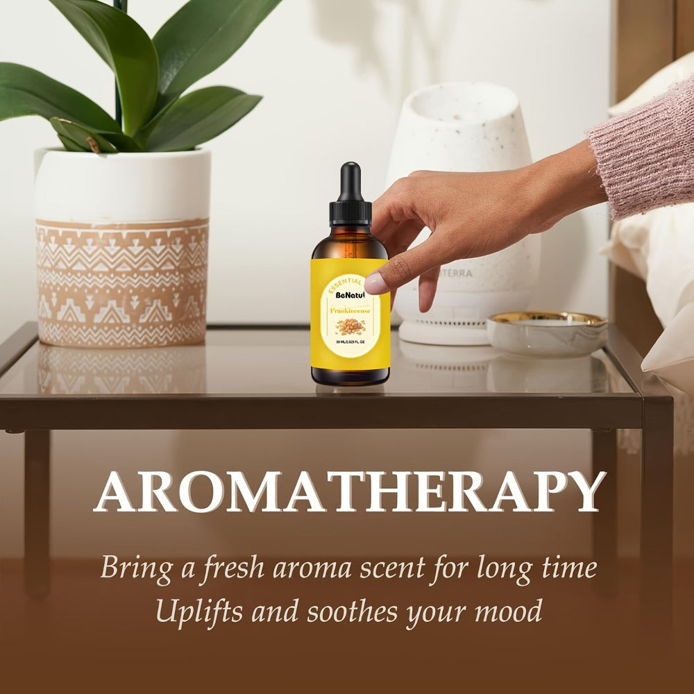 Essential Oil for Diffuser & Humidifier ¨C Frankincense, Argan & Jojoba Oil, Long-Lasting Woody Warm Resin Aroma for Home, Hotel & Room Decor, Candle Making & Aromatherapy, 4.06oz Natural Formula