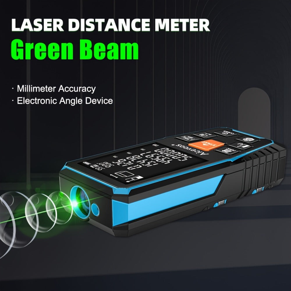 Laser Distance Meter Green Beam Digital Rangefinder 50M 70M 100M 120M Laser Tape Measure with LCD Display for Construction Surveying Indoor Outdoor Measuring