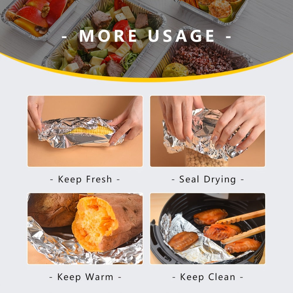 Heavy Duty Aluminum Foil Roll 12 Inch Wide 30 Sq Ft for Restaurant Food Packaging Grilling Cooking