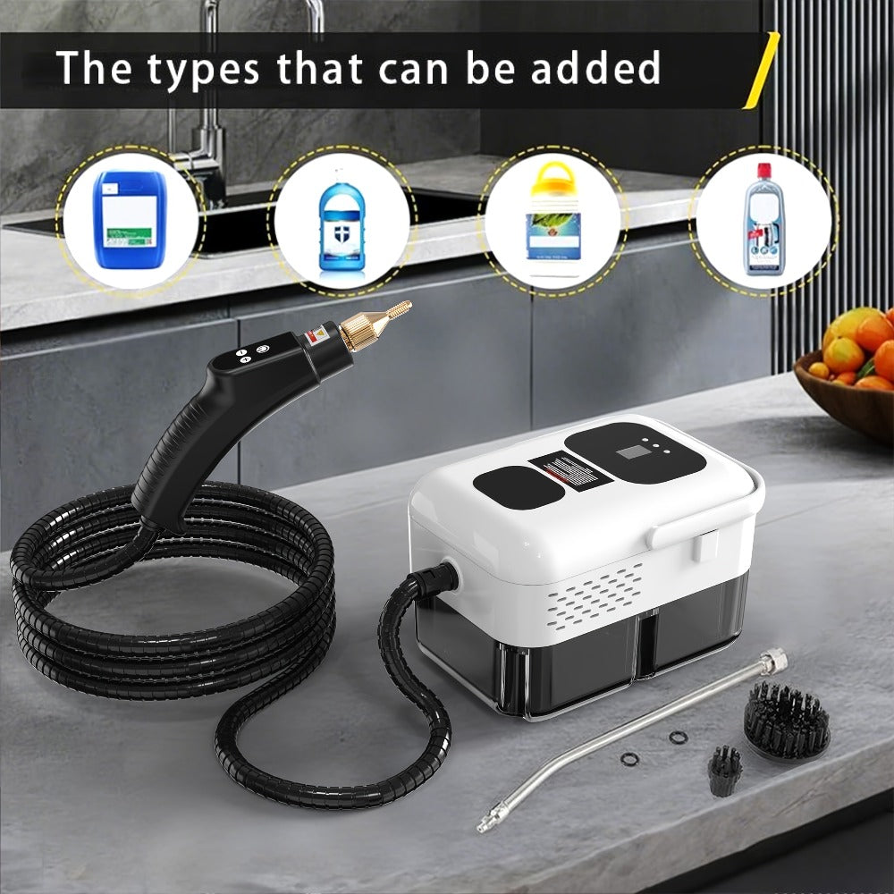 Handheld Steam Cleaner 2500W High Pressure for Home Kitchen Grease Sofa Air Conditioner Washing Machine Floor Tile Bathroom
