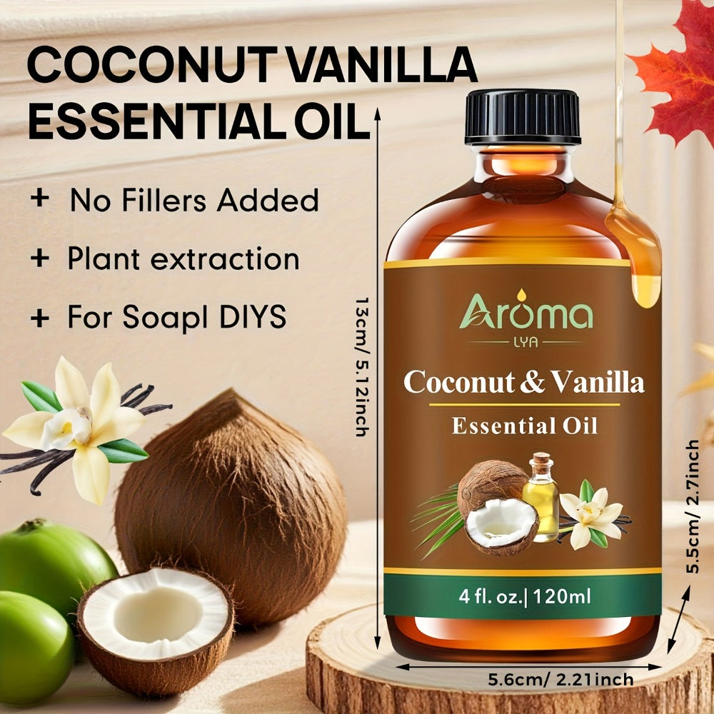 Diffuser Oil 4oz Coconut Vanilla Sweet Orange Pumpkin Pie Peach Hotel Scent for Candle Humidifier Room Diffuser Air Freshener Home Decor Aromatherapy Gift for Women