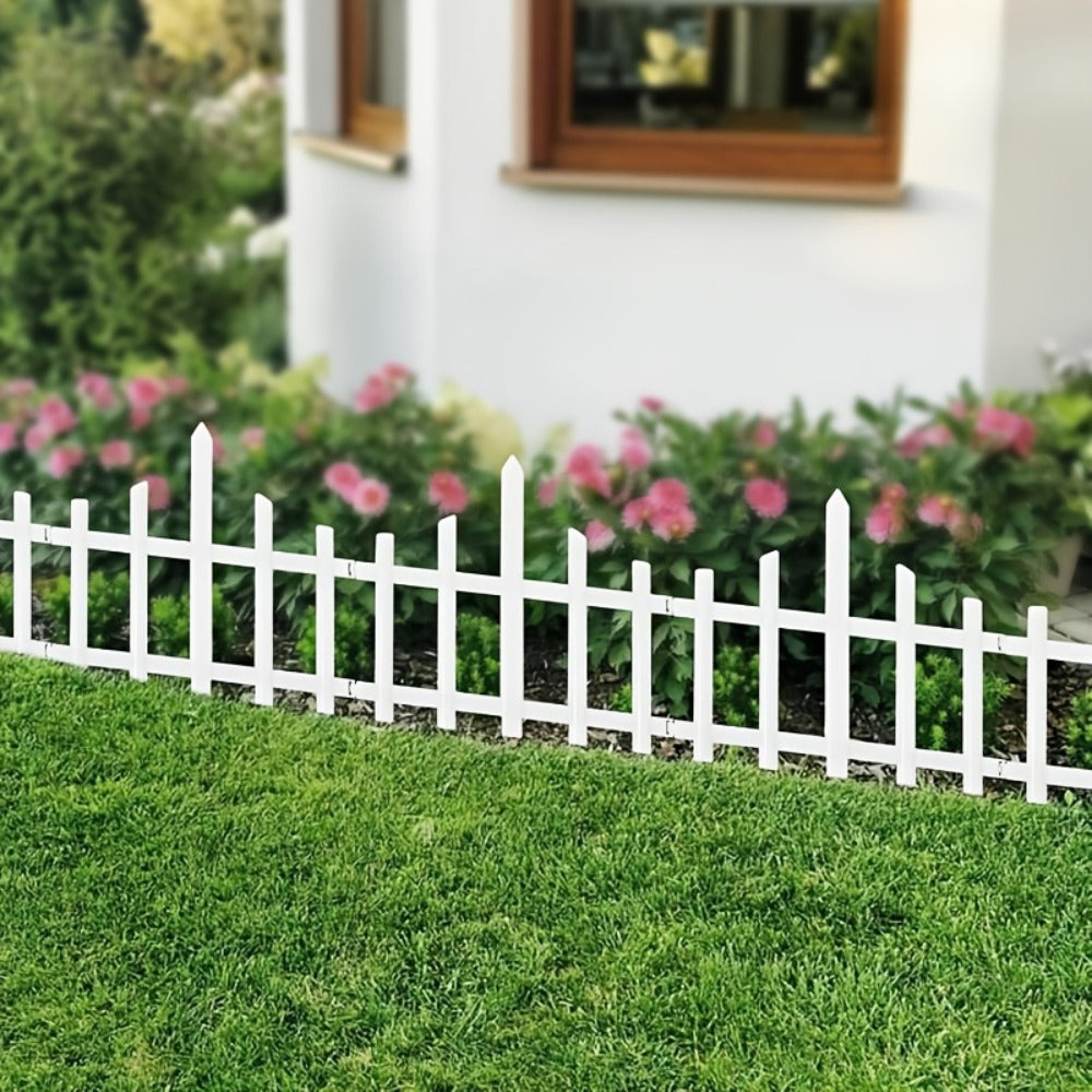 Solar Fence Lights Outdoor 8-Pack with Remote Control - Waterproof LED White Picket Fence Border Lights Solar Powered, Colorful & Warm Light Options for Garden Yard Tree Pet Barrier Christmas Decoration