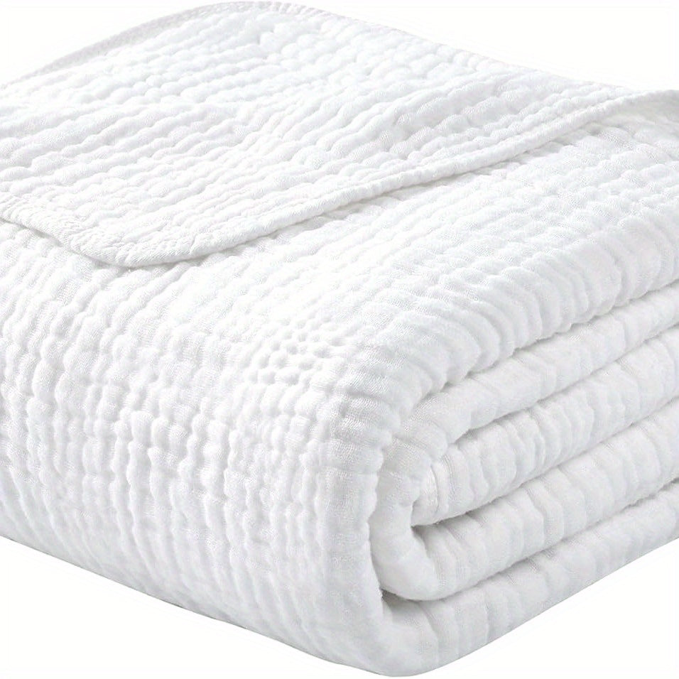 Morandi Cotton Muslin Blanket 6-Layer ¨C Soft Gauze Throw for Couch & Bed, Lightweight Breathable All Season, Machine Washable, 6 Colors