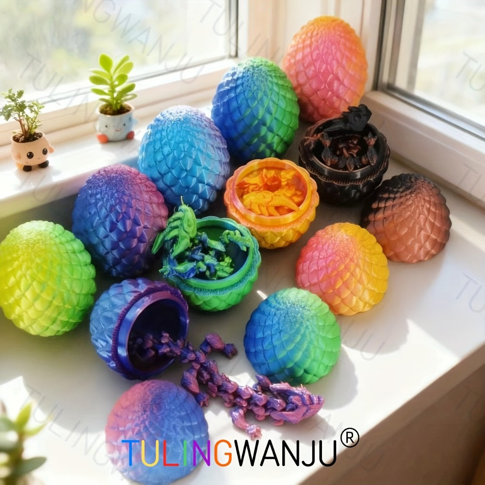 Dragon Egg Decorative Sculpture Set 40-Piece ¨C 20 Mini Dragons & 20 Dragon Eggs Figurines, 4.92¡± Dragons & 2.2¡± Eggs, Fantasy Home Decor for Office, Living Room, Holiday Party & Collectors Gift