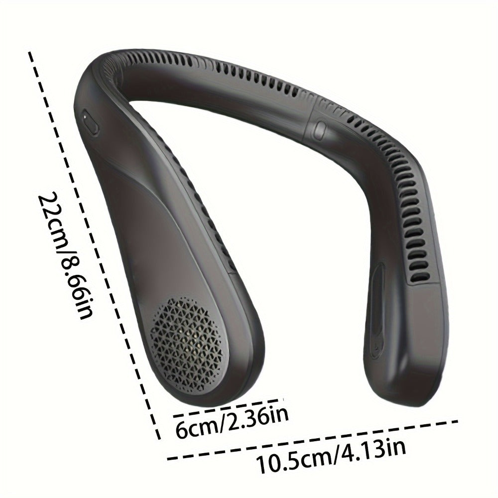 Bladeless Neck Fan Rechargeable, 4 Speed Hands-Free Portable Neck Fan 66 Vents 4-16 Hours Battery, Type-C USB Wearable Cooling Fan Lightweight for Outdoor Hiking Travel BBQ Picnic Fishing Jobsite
