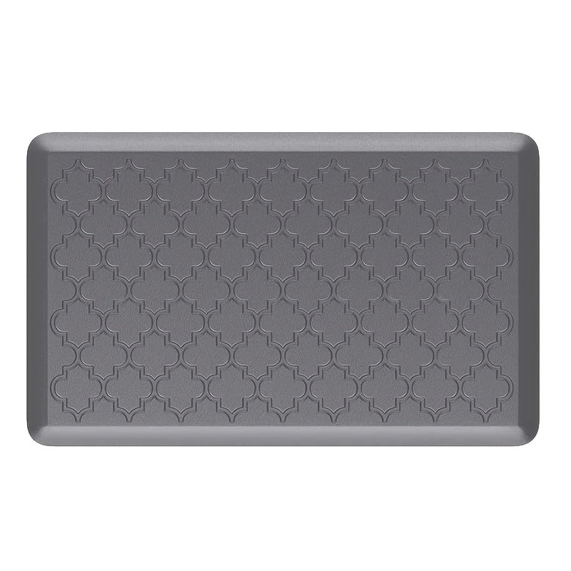 Anti-Fatigue Kitchen Floor Mat ¨C Cushioned PVC Foam Non-Slip Ergonomic Standing Mat for Kitchen, Office, Sink & Laundry, 2 Sizes ¨C Gray & Black