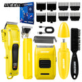 Hair Clippers for Men - 4-in-1 Cordless Trimmer Set, Rechargeable Electric Shaver with Beard Trimmer, Nose Hair Trimmer, Body Groomer & Hair Clipper Kit for Home Barber Use