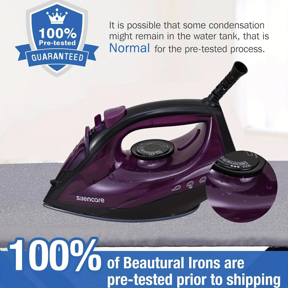 Steam Iron Household High-Pressure Non-Stick Soleplate Anti-Calcification Overheat Protection Multi-Gear Fast Heating Dry Wet Dual-Use Clothes Iron Travel Essential Pink