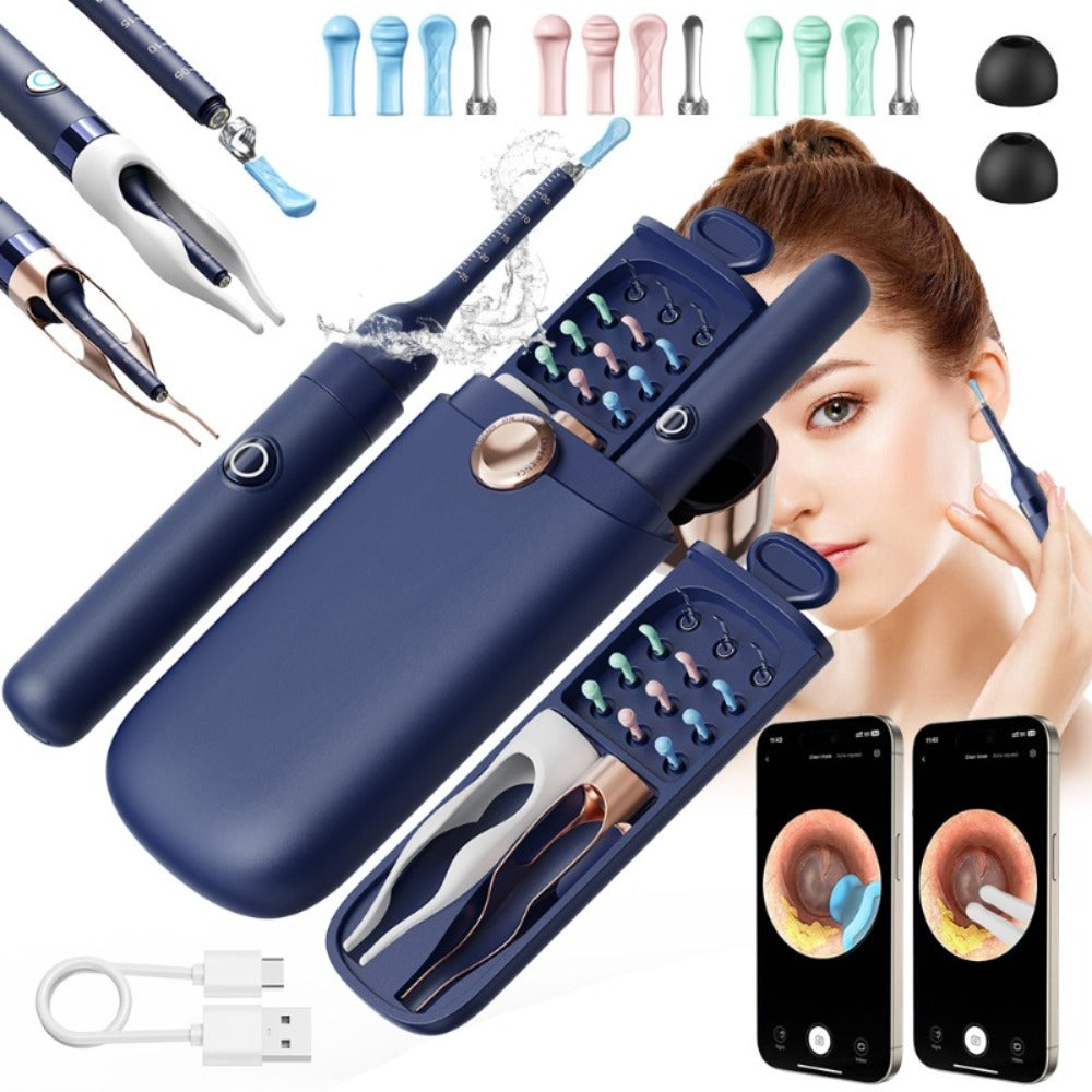 Upgraded 1080P Ear Wax Removal Tool with Camera & Storage Case ¨C LED Light, iOS & Android Compatible, Complete Ear Cleaning Kit, Holiday & Birthday Gift for Whole Family