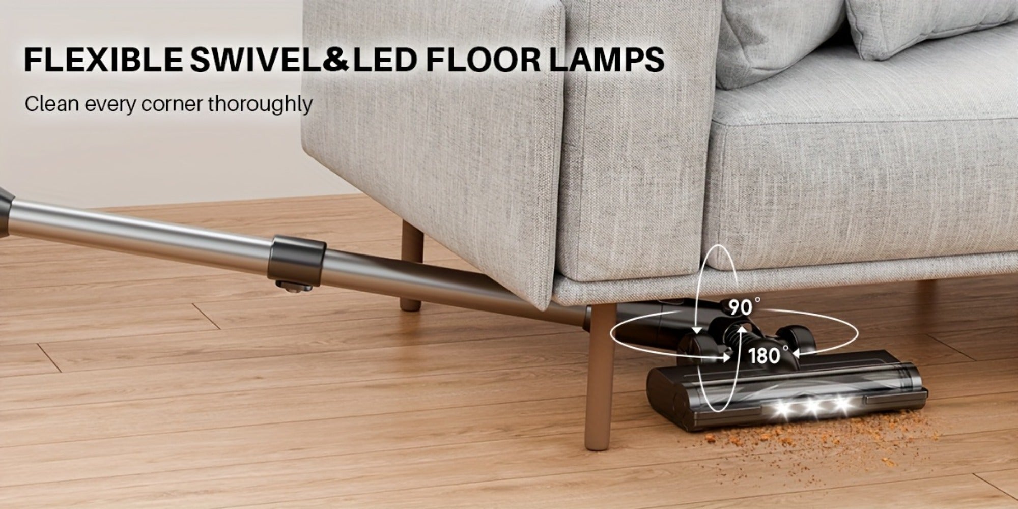 Stick Vacuum Cleaner 70Kpa MAX Suction Cordless & Corded 8-in-1 Handheld Vacuum for Hard Floors, Carpets & Pet Hair - Lightweight with Detachable Battery, LED Display, Up to 45 Min Runtime, Multiple Colors