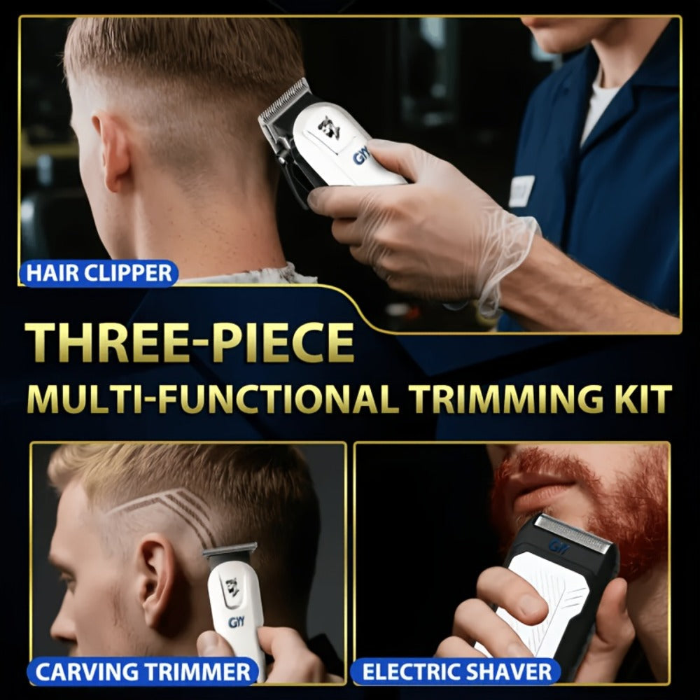 Hair Grooming Kit for Men - Electric Hair Clipper Set with Digital LCD Display, USB Rechargeable, Professional Barbershop Quality for Home Use, Holiday Father's Day Valentine's Day Gift