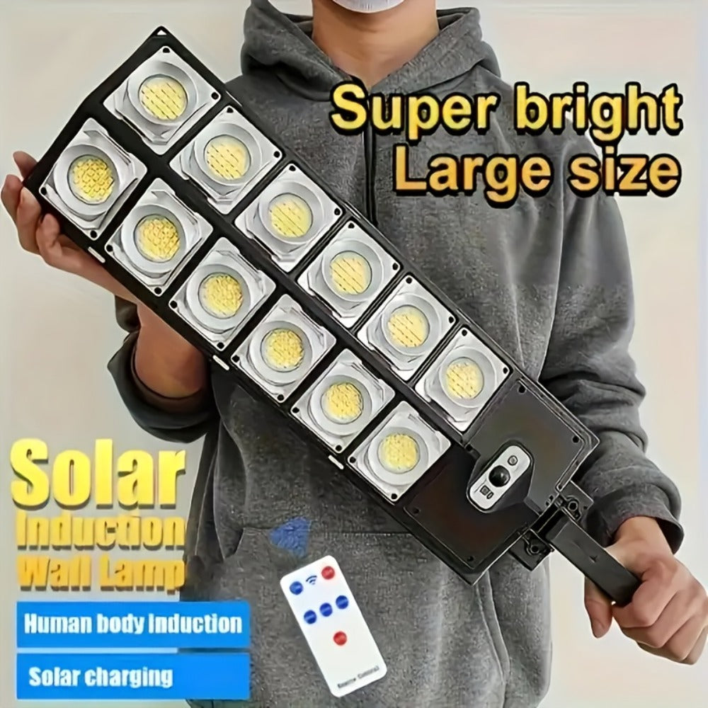 Solar Street Light Outdoor IP65 ¨C High Brightness Wide Angle Dusk to Dawn Solar Powered with Remote Control for Parking Lot, Yard, Stadium & Plaza (58 / 90 / 192 LED)