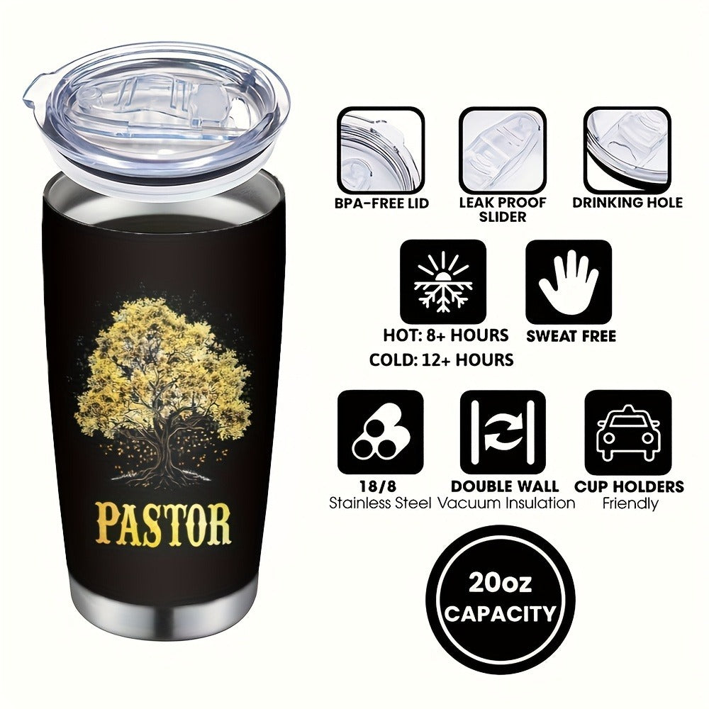 Insulated Tumbler 20oz with Lid & Straw ¨C Tree of Life Stainless Steel Travel Coffee Mug for Hot & Cold Drinks, Camping Cup, Holiday Gift