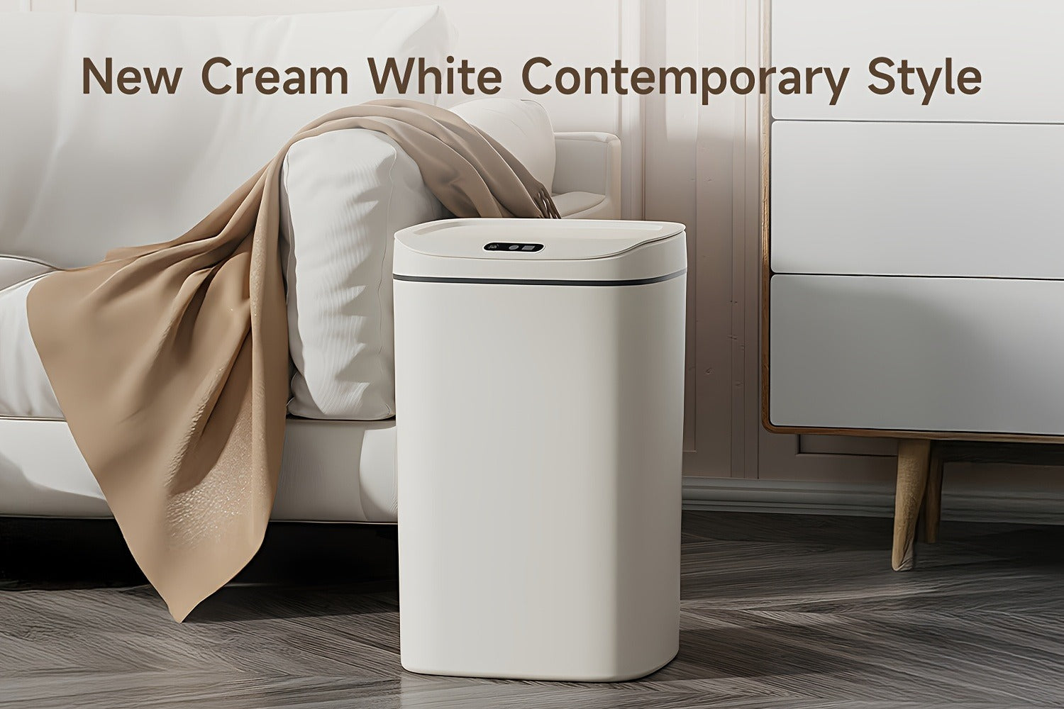 Motion Sensor Trash Can Touchless ¨C Smart Hands-Free Trash Bin with Sealing Lid & Odor-Blocking Technology, Trash Bag Fixing Ring, Easy Clean Durable Design for Kitchen, Office & Bathroom