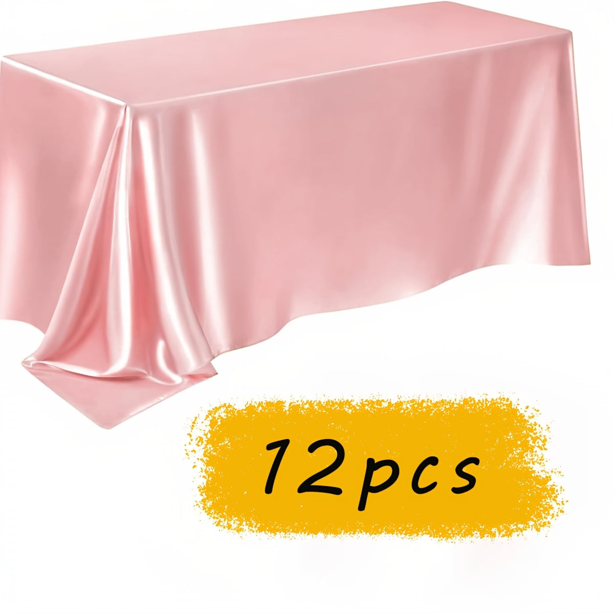 Satin Tablecloth 12pcs 57¡±x102¡± Rectangular Silky Smooth Fabric Table Cover for Wedding Banquet Birthday Party Holiday Event